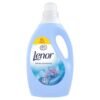 A 2.905L bottle of Lenor Spring Awakening Fabric Conditioner placed beside fresh, folded laundry, emphasizing its floral scent and fabric-softening benefits.