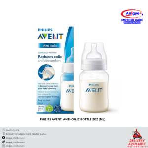 Philips Avent Anti-Colic Bottle – Reduces colic and discomfort for a smoother feeding experience.