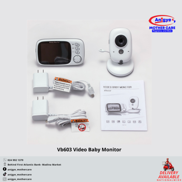 Video Baby Monitor VB603 with high-definition video, night vision, and two-way audio.