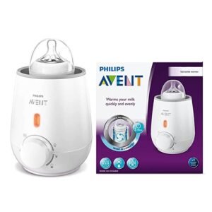 Philips Avent Fast Bottle Warmer, a compact and efficient device for quickly and evenly warming baby bottles and food jars.