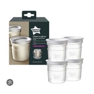 Tommee Tippee Closer to Nature 60ml Breast Milk Pots - Set of 4, BPA-Free and Leak-Proof