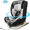 Kidilo BXS-223A Baby Car Seat ISOFIX 360° in a car, showcasing its 360-degree rotation, ISOFIX compatibility, side-impact protection, and comfortable design for children 0-36kg (0-12 years).