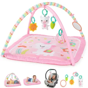 Bright Starts Daydream Blooms Activity Gym - Colorful, engaging baby activity mat with detachable toys.