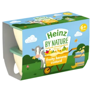 Heinz By Nature Fruity Banana Custard 4x 100g