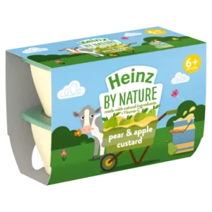 Heinz Pear & Apple Custard Pot 4x100g