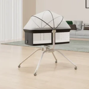 Baby Rocking Bassinet with Mosquito Net – Comfortable and protective bassinet with gentle rocking motion and mosquito net.