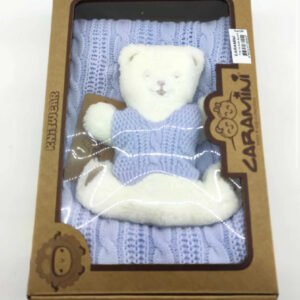 Caramini Newborn Knitwear Shawl with Toy