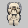 A sleek Kidilo Baby Car Seat KBH308-Pro (360) in a car interior, showcasing its 360-degree rotating feature, soft cushioning, and modern design for ages 0-12 years.