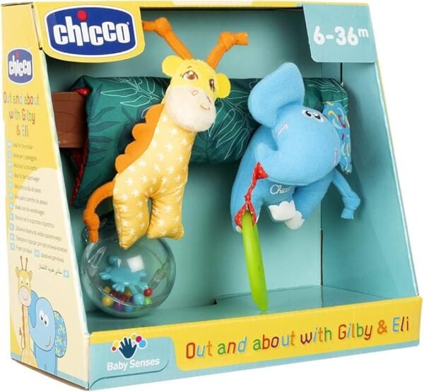 Chicco Baby Senses Out And About With Gilby And Eli Stroller Toys 6m-36m - Image 2
