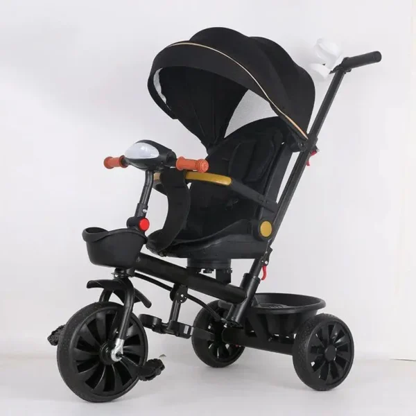OJKK-X Kid's Tricycle with Parental Control Handle & Umbrella & Bottle Holder - Image 2