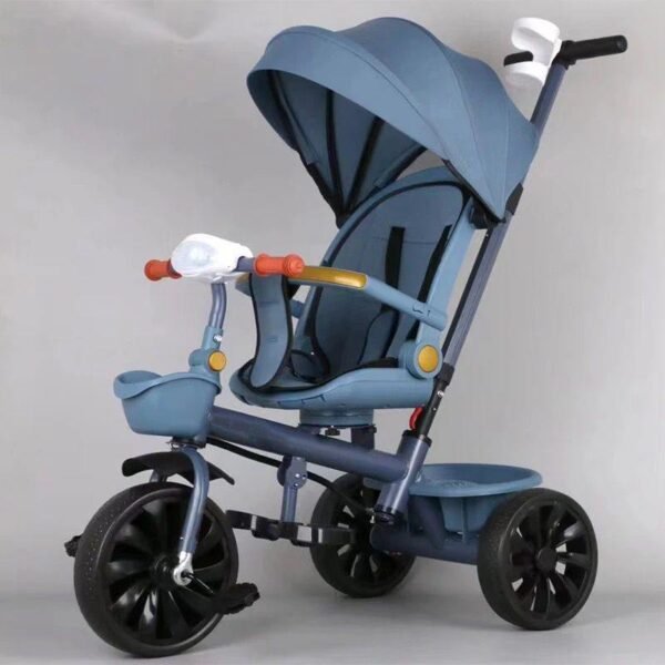 OJKK-X Kid's Tricycle with Parental Control Handle & Umbrella & Bottle Holder - Image 3
