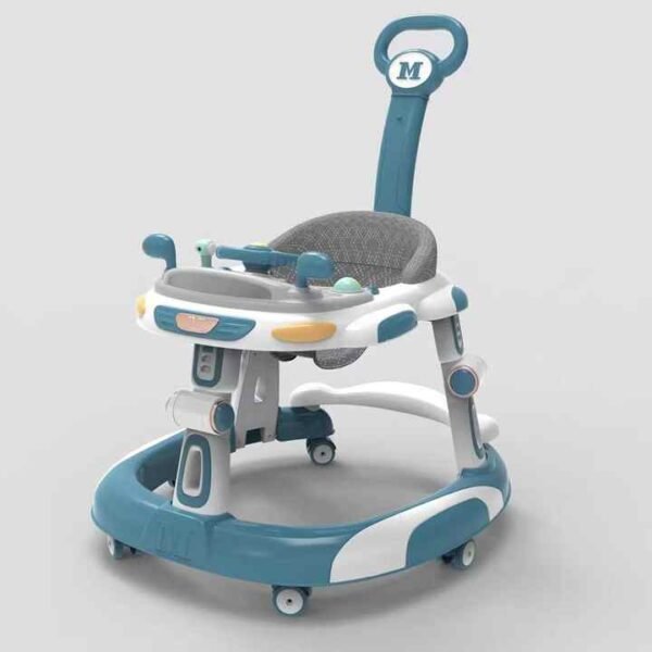 Foldable Baby Walker with Parental Control Handle & Canopy - Image 2