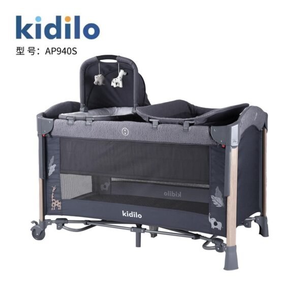 Kidilo Baby Foldable Travel Cot/Playpen with Cradle & Changing Table  AP940S